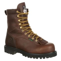 Men's Georgia 8" Low-Heel Logger Steel Toe Waterproof Boots