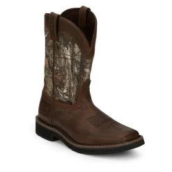 Men's Justin Original Work Boots 11" Trekker Square Toe Non-Metallic Waterproof