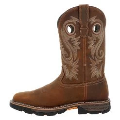 Men's Georgia 11" Carbo-Tec FLX Pull-On Square Toe Alloy Toe Waterproof Boots -Outdoor Shoes Shop 4 650 georgia 11 carbo tec flx pull on square toe alloy toe waterproof boots brown