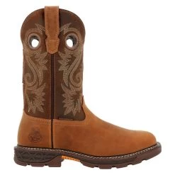 Men's Georgia 11" Carbo-Tec FLX Pull-On Square Toe Alloy Toe Waterproof Boots -Outdoor Shoes Shop 5 650 georgia 11 carbo tec flx pull on square toe alloy toe waterproof boots brown tan